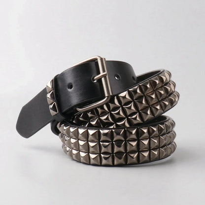 Black Genuine Leather Waist Belt