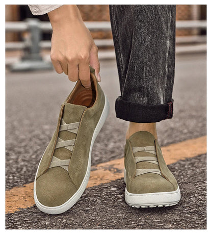 Lusano Men's Suede Sneakers Brown