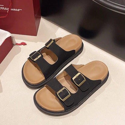 Solange Women's Cushioned Buckle Sandals