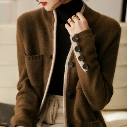 Women's Tailored Cardigan Button Up Vintage Style - VibreMode