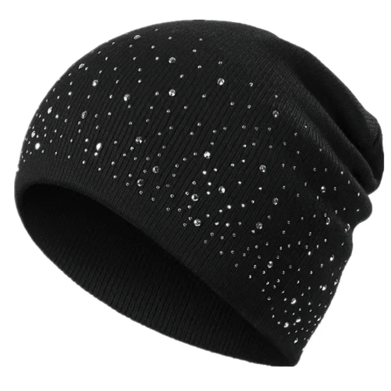 Women's Rhinestone Beanie - VibreMode