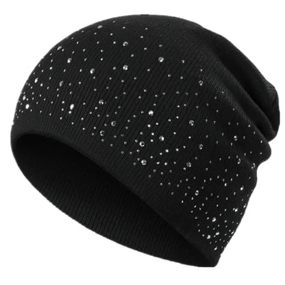 Women's Rhinestone Beanie - VibreMode