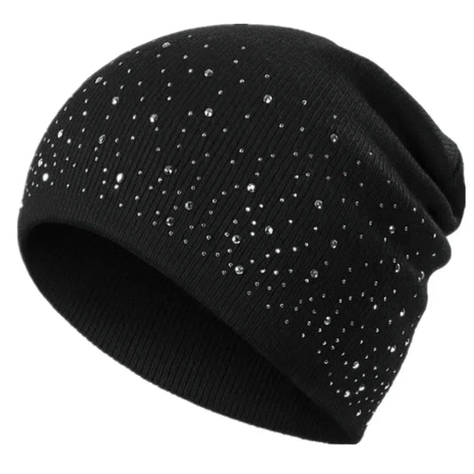 Women's Rhinestone Beanie - VibreMode