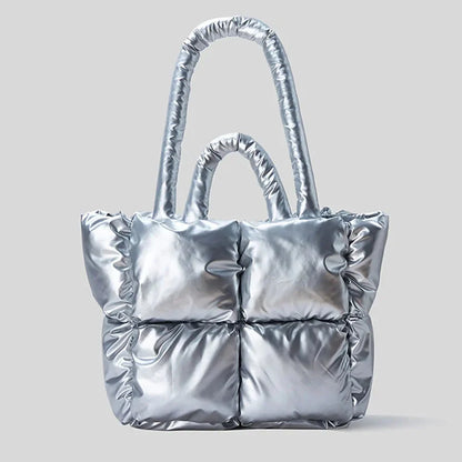 Women's Quilted Shoulder Bag Padded Compact - VibreMode