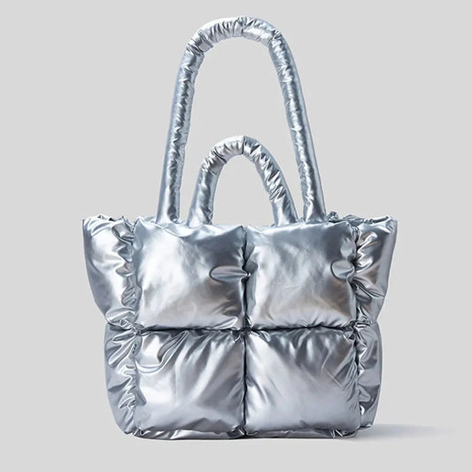 Women's Quilted Shoulder Bag Padded Compact - VibreMode