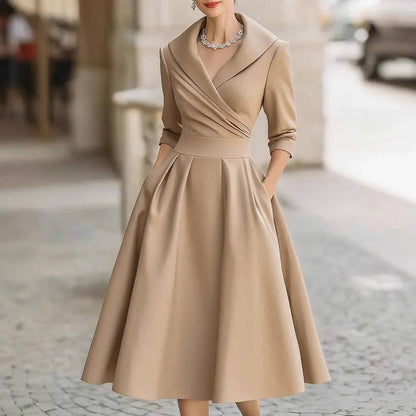 Floral Chiffon Knee Length Dress