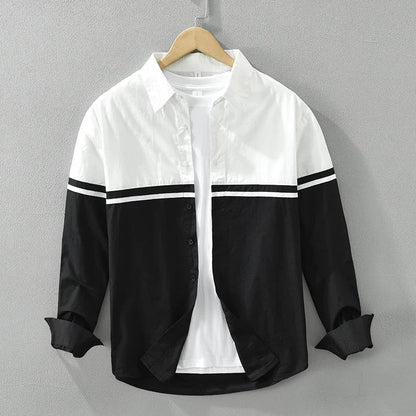 Men's Cotton Long Sleeve Shirt - VibreMode