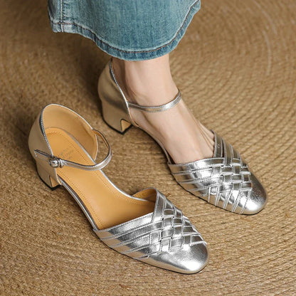 Luxurious Real Leather High Heels