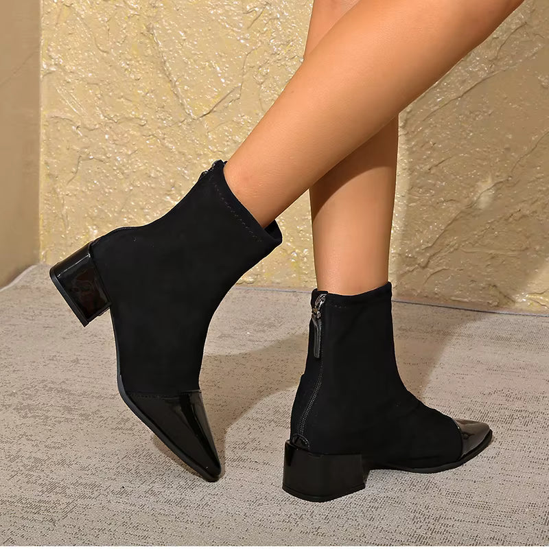 Warm Women's Low Heel Ankle Boots
