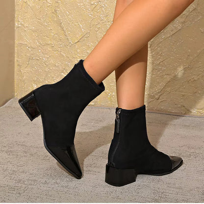 Warm Women's Low Heel Ankle Boots