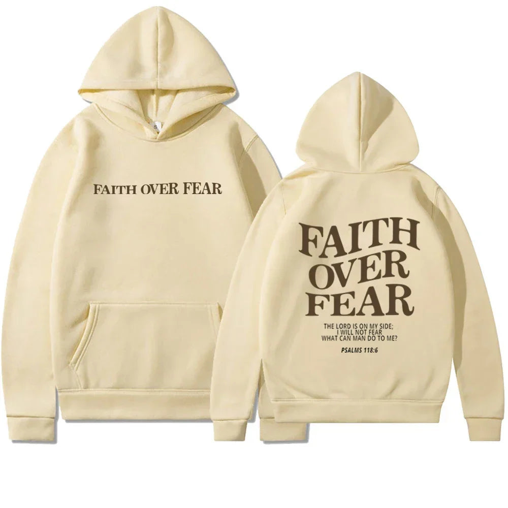 Women's Oversized Hoodie Bible Verse Print Sweatshirt