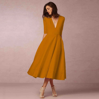 Harper | Ladies Stylish Flowy Midi Dress