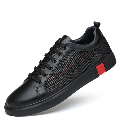 Men's Italian Leather Sneakers Classic Comfortable - VibreMode