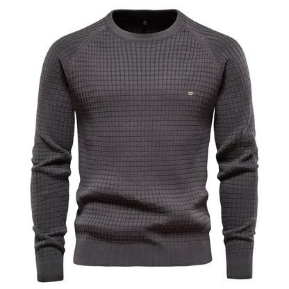 Men's Grid Pattern Sweater