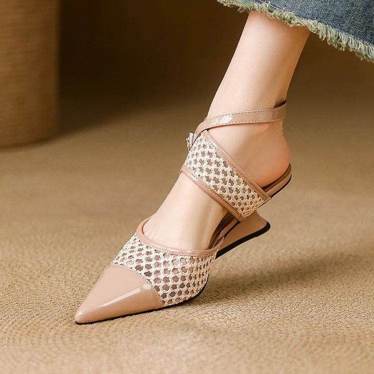 Luxurious Soft Leather Mule Shoes