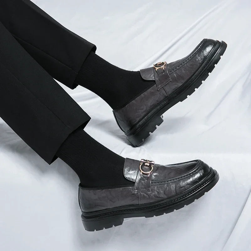 Classic Mens Leather Slip On Shoes