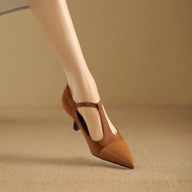 Elegant High Heel Leather Shoes