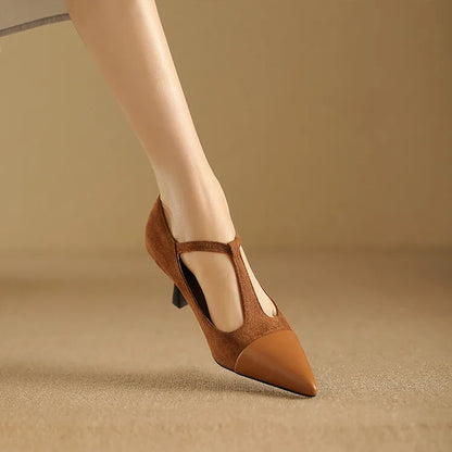 Elegant High Heel Leather Shoes