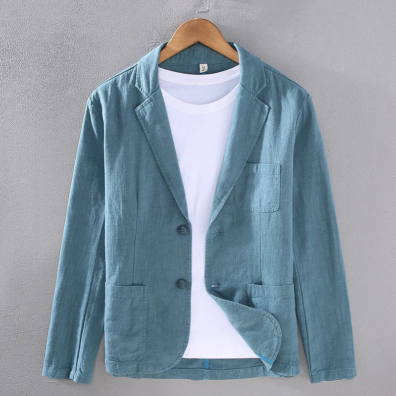 Renzo Men's Cotton Linen Blazer