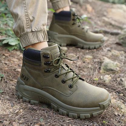 Men's High- Hiking Boots Non-Slip Waterproof Brown