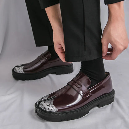 Obsidian Leather Tabi Loafers