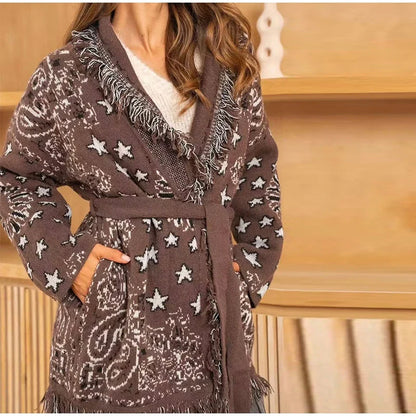 Women's Patterned Knit Cardigan
