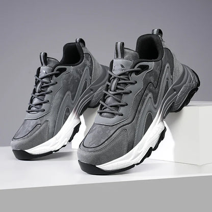 Authentic Black Leather Sneakers