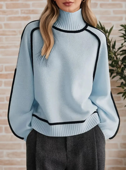 Luxurious Red Cable Knit Sweater