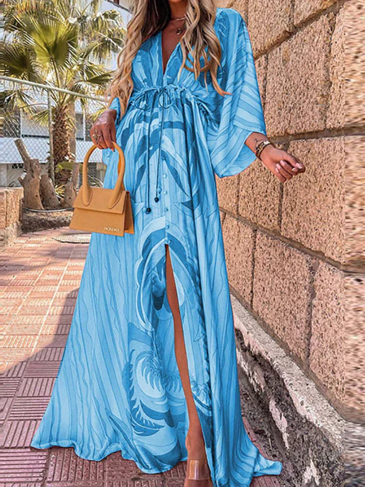 Women's Graphic Print Maxi Dress Colorful