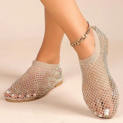 Dakota Women's Rhinestone Flats Black