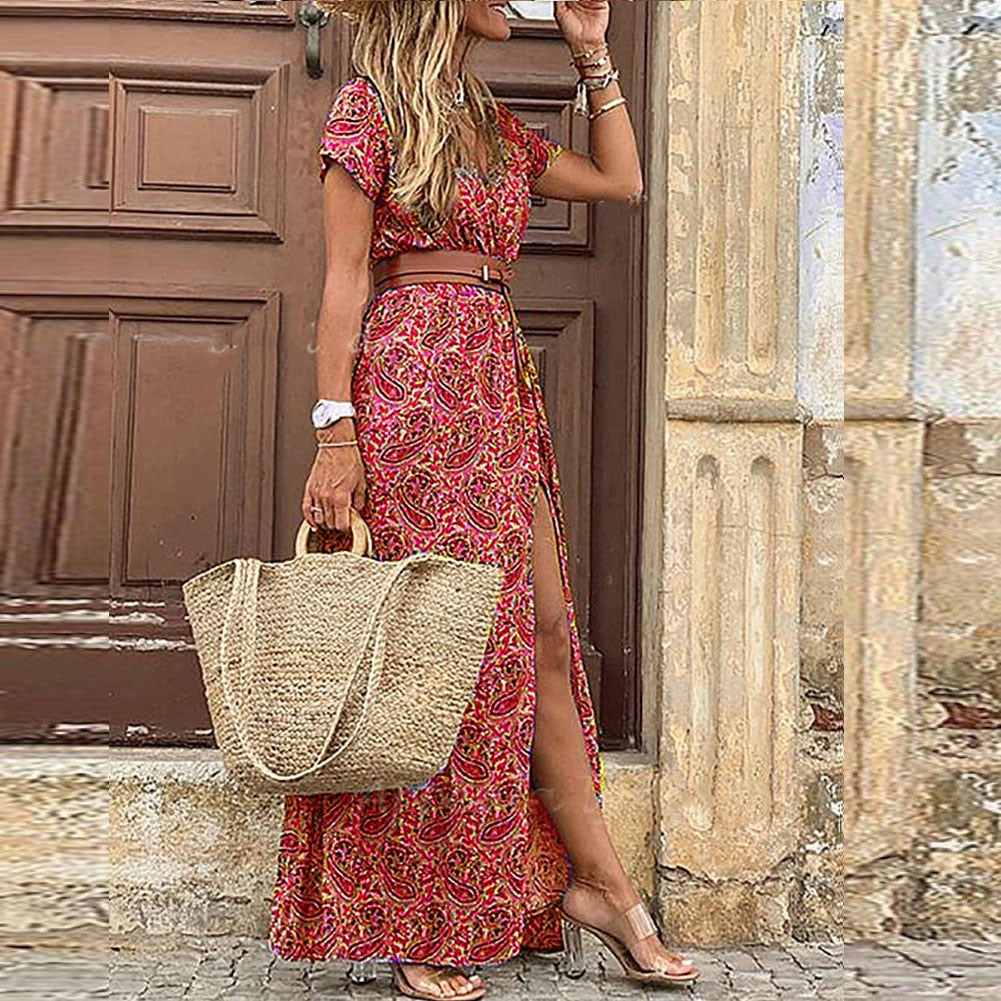Women's Vintage Boho Dress - VibreMode