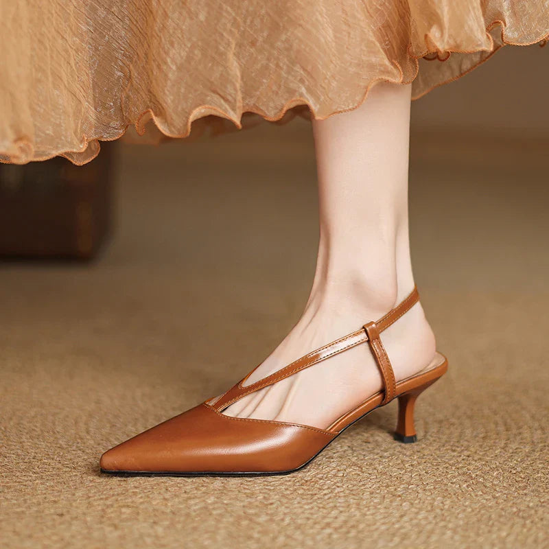 Elegant Leather Slingback Shoes
