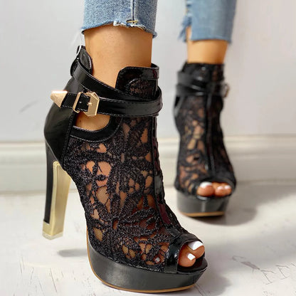 Elegant Lace High Heels