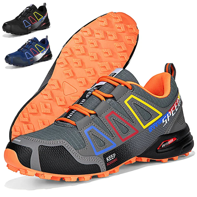Comfortable Bike Shoes for Men Non-Slip Hiking Sneakers - VibreMode