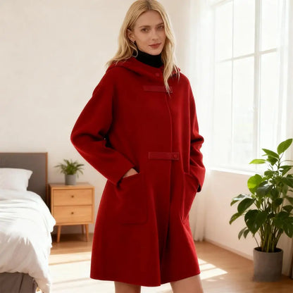 Womens Wool Hooded Coat