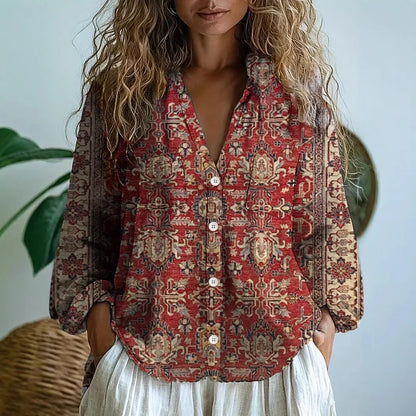 Casual Floral Print Women's Blouse