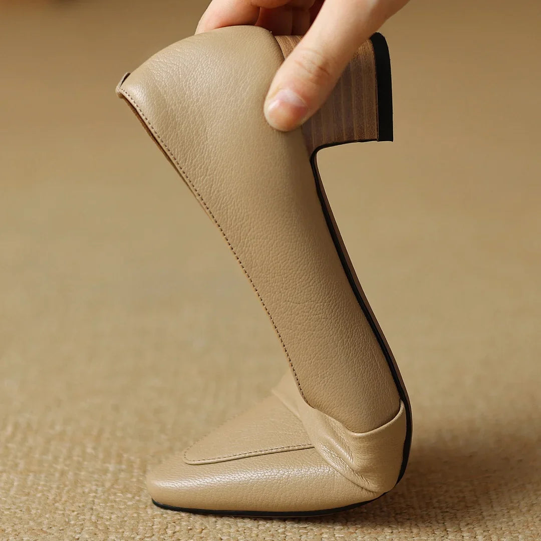 Authentic Black Leather High Heels
