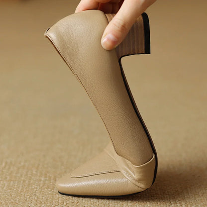 Authentic Black Leather High Heels