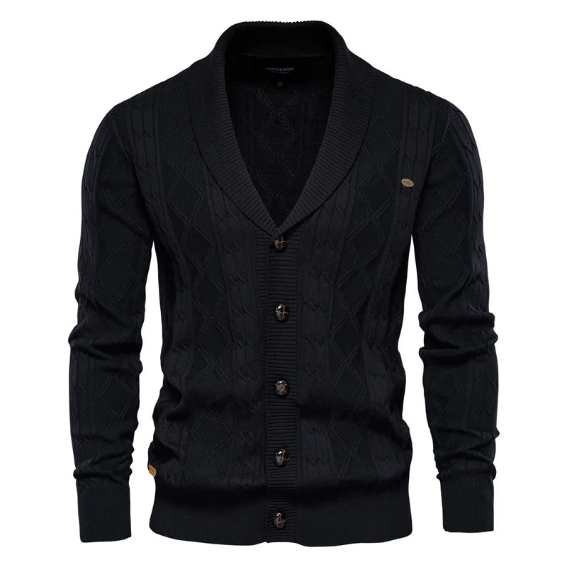 Classic Men's Button Front Sweater