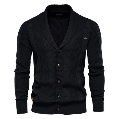 Classic Men's Button Front Sweater
