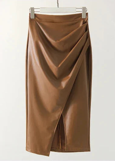 Genuine Leather Mini Skirt