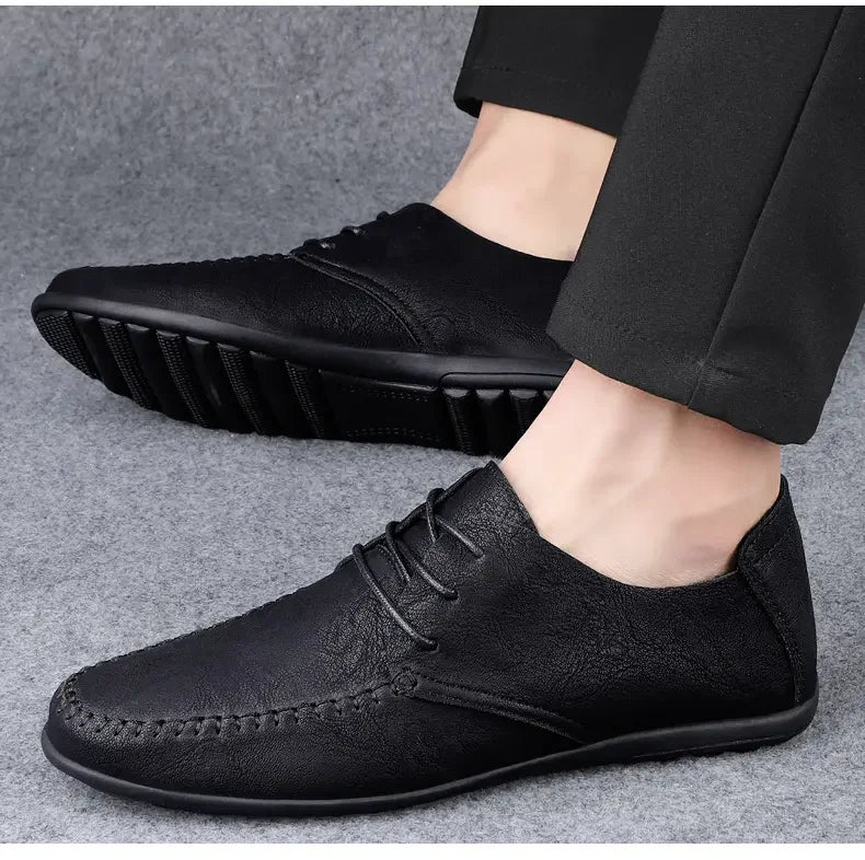 Comfortable Genuine Leather Moccasin Shoes - VibreMode
