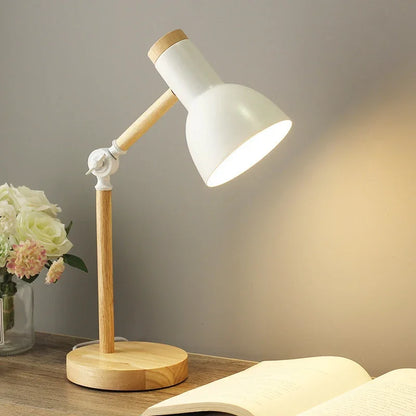 Adjustable Wooden Table Lamp