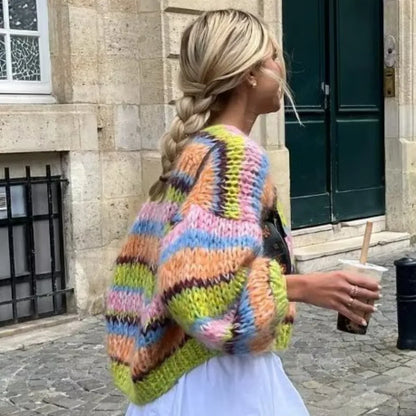 Women's Chunky Knit Open Front Cardigan