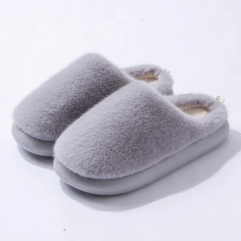 Women's Plush Indoor Slippers Soft Warm Lining Closed Toe
