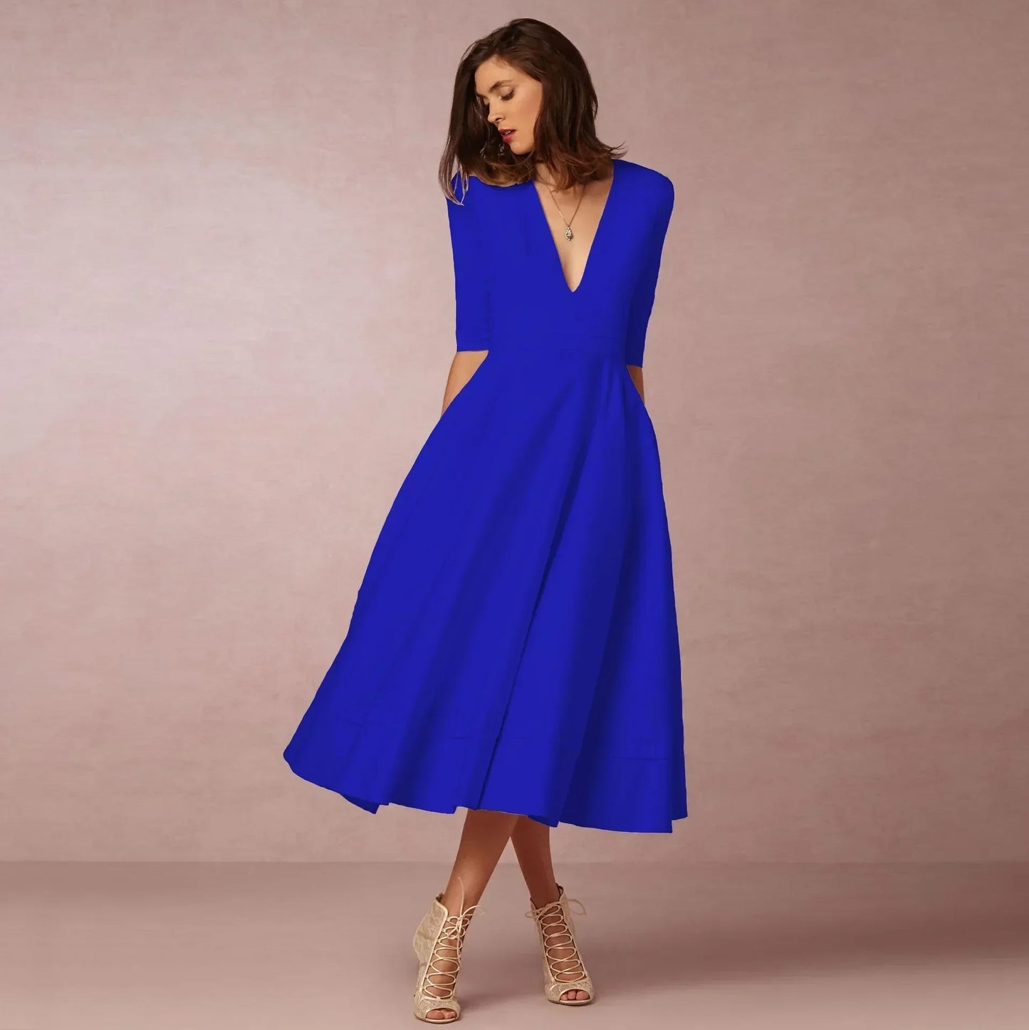 Harper | Ladies Stylish Flowy Midi Dress