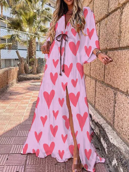 Women's Graphic Print Maxi Dress Colorful