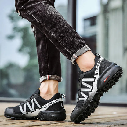 Comfortable Men's Bike Shoes Outdoor Cycling Sneakers