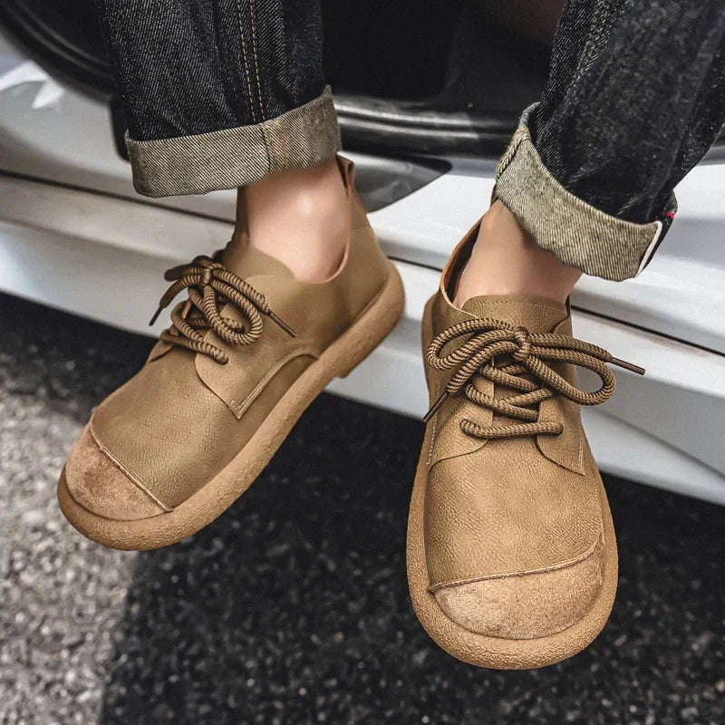 Men's Lace-Up Sneakers Textured Toe