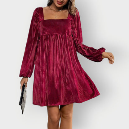 Women's Backless Velvet Dress